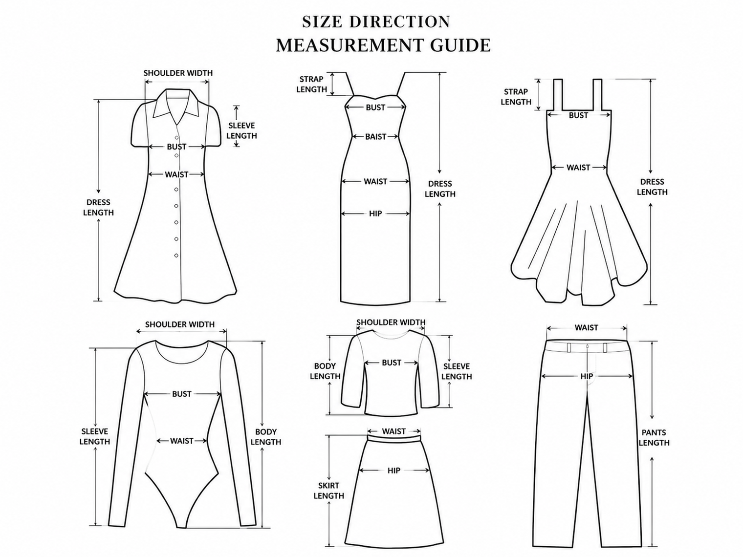 How to measure the product size